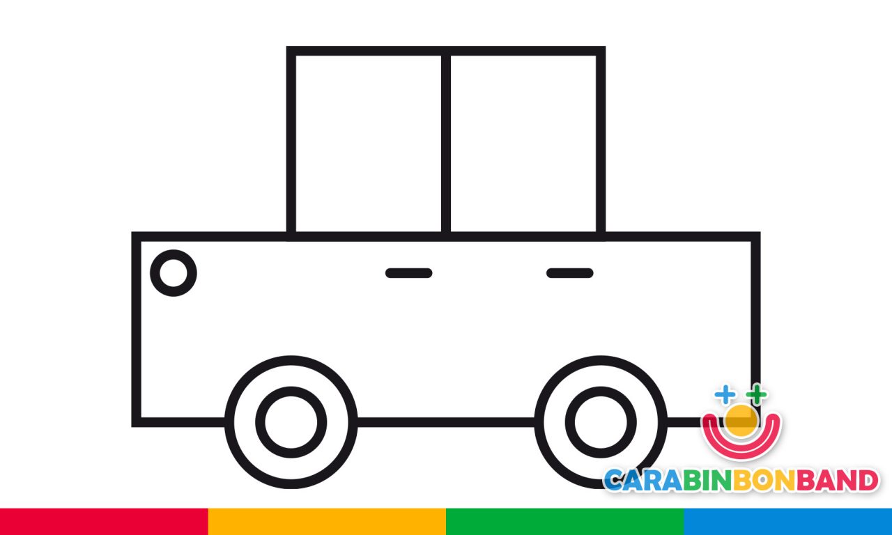 Dibujos fáciles – cómo dibujar un coche fácil para niños – CARA BIN BON BAND