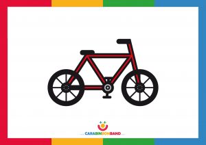 Láminas decorativas: bicicleta roja