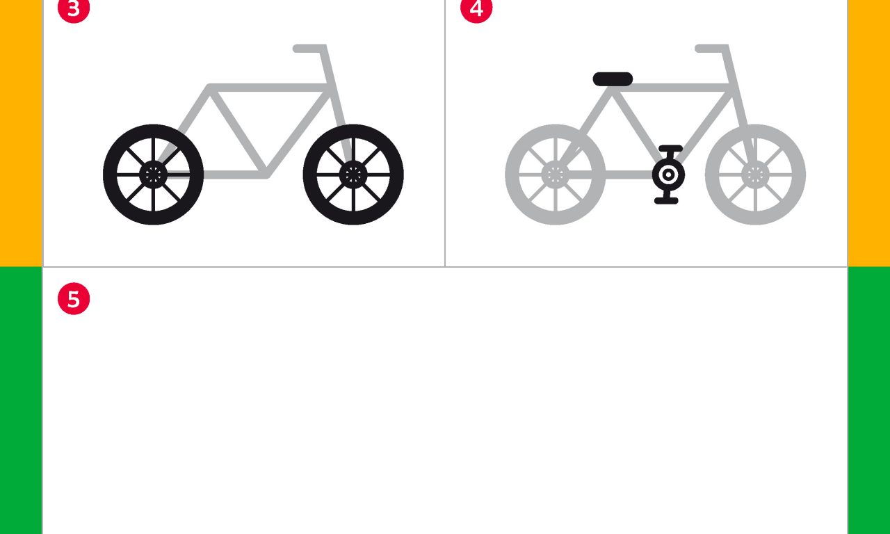 Tutoriales de dibujo: bicicleta fácil para – CARA BIN BON