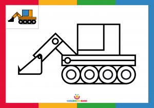 Coloring sheets: excavator for children