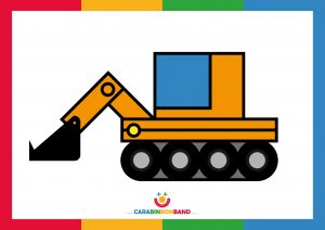 Láminas decorativas: vehículos de obra para niños