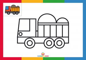 Fichas para colorear: camión de obra para niños