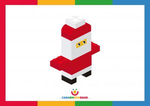 Láminas decorativas: Santa Claus con bloques Lego