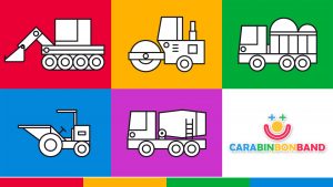 Construction vehicles for children - how to draw easy construction machines