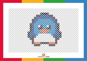 Coloring sheets: penguin made of dots