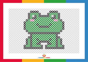 Coloring sheets: frog made of dots