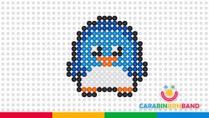 Tutoriales perler hama beads animales - pingüino kawaii