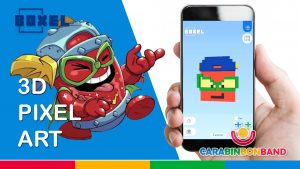 3D FOR KIDS - We test BOXEL and make  Kid Fury (SUPERZINGS) - PixelArt