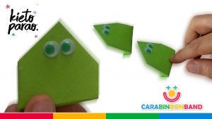 ORIGAMI: easy paper JUMPING FROG for children